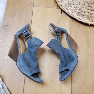 Colico Gray Suede Wedges